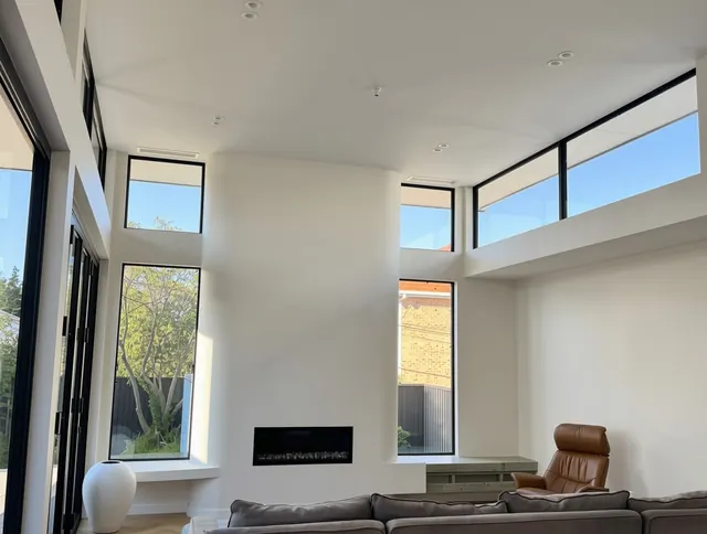 Concealed ducted air conditioning in a high-end Sydney living room